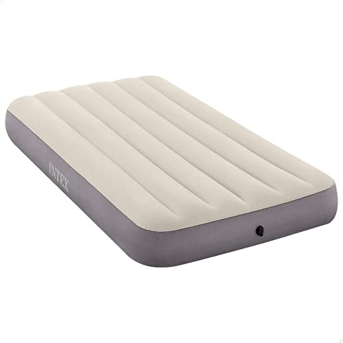 Intex 6410 Dura-Beam Standard Single High - Colchón hinchable, Tecnología Fiber-Tech, Multicolor,...