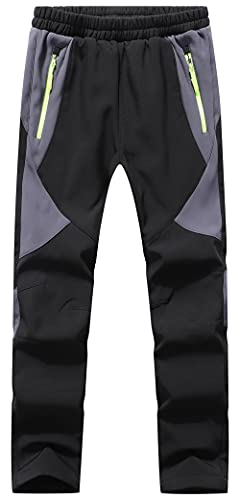 DAFENP Niño Montaña Pantalones al Aire Libre Impermeables Pantalones de Nieve Invierno Calentar...