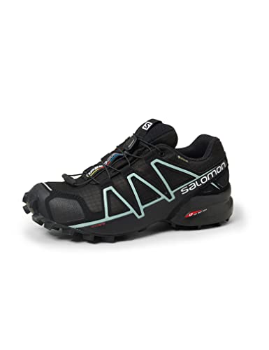 Salomon Speedcross 4 Gore-Tex W, Zapatillas Mujer, Black Metallic Bubble Blue, 39 1/3 EU