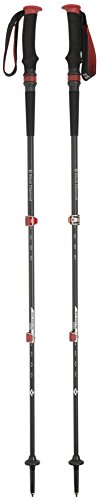 Black Diamond Trail Pro Shock - Bastones de trekking y senderismo, color negro/rojo, 68-140cm