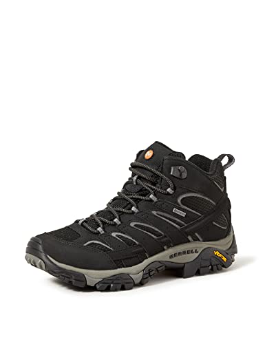 Merrell Moab 2 Mid GTX, Botas de Senderismo Hombre, Negro (Black), 44.5 EU