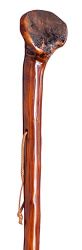Bordón de peregrino para Caminar por la montaña Madera castaño Oscuro con Raiz Natural 140cm...