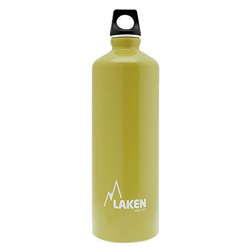 LAKEN Futura Botella de Agua, Cantimplora de Aluminio Boca Estrecha 1L, Khaki