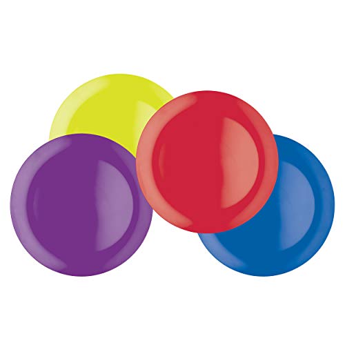 Colourworks Juego de 4 Platos de Melamina, Platos Redondos, Platos Multicolores, 1 Rojo, 1 Morado, 1...