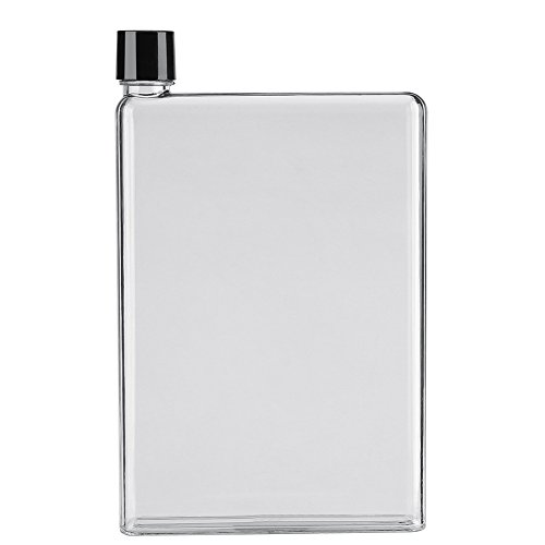 Broco Botella de agua delgada reutilizable, 750ml Botella de plástico portátil transparente a...