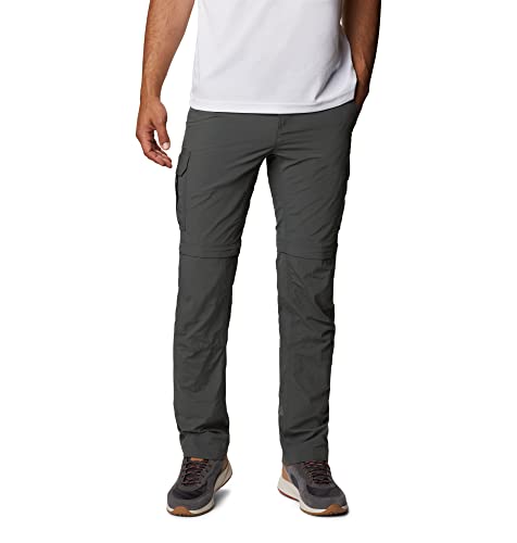 Columbia Hombre Pantalones de senderismo convertibles, Grill 028, 36W / 32L