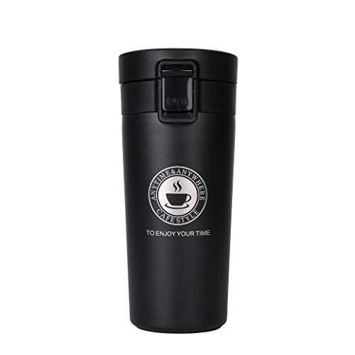 QIMEI-SHOP Termo,Termo de Café Matraz de Acero Inoxidable Aislado Diseño a Prueba de Fugas para...