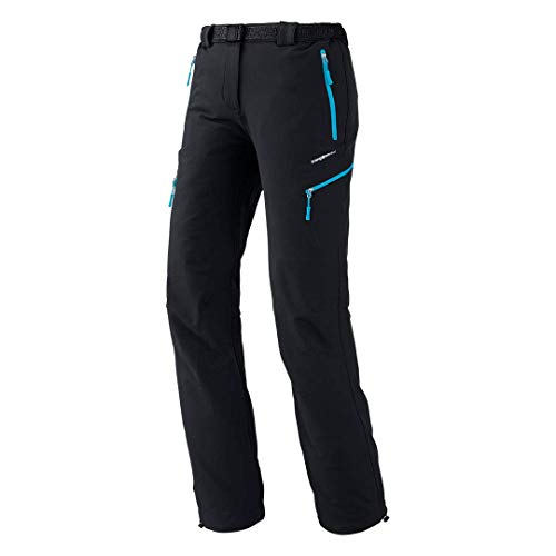 Trangoworld Wifa UA Pantalón Largo, Mujer, Negro/Azul, L (-5 cm)