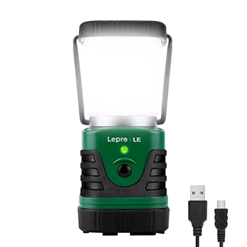 LE Linterna de Camping Recargable, Lámpara de Camping LED 1000 lúmenes, Farol Camping 4 Modos Luz...