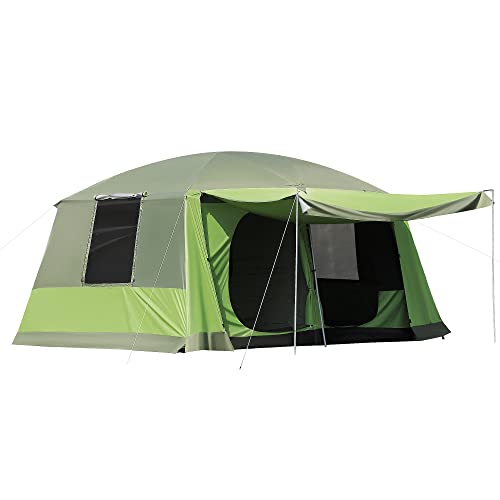 Outsunny Tienda de Campaña Familiar 4-8 Personas Carpa Grande Acampada Tipo Refugio para Playa...