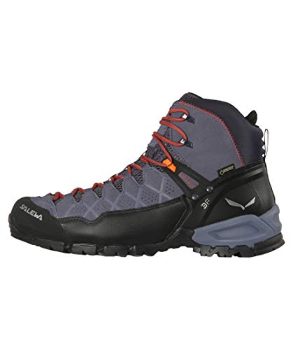 Salewa MS Alp Trainer Mid Gore-TEX Botas de Senderismo, Ombre Blue/Fluo Orange, 42 EU