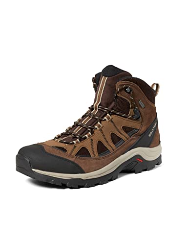 Salomon Authentic Gore-Tex, Zapatos de Trekking y Senderismo Hombre, Black Coffee-Chocolate...