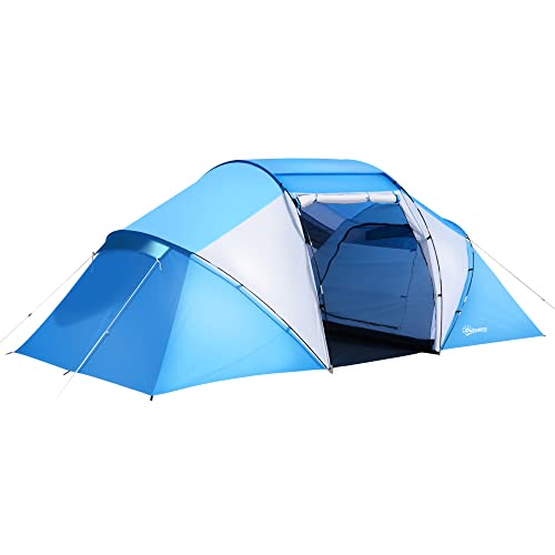 Outsunny Tienda de Campaña Familiar para 4-6 Personas Tienda Camping Plegable con Bolsa de...