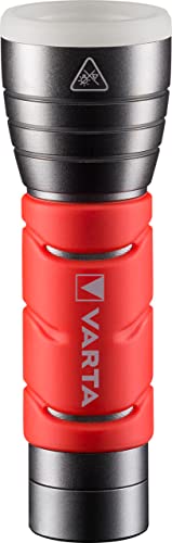 Varta 3X (Roja) Linterna LED 5 W, IPX4, 3 Pilas AAA Incluidas, Rojo, One size