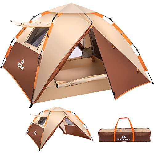 BETENST Tienda de Campaña, Tienda Pop Up para 4 Personas, Cúpula Familiar Impermeable a Prueba de...