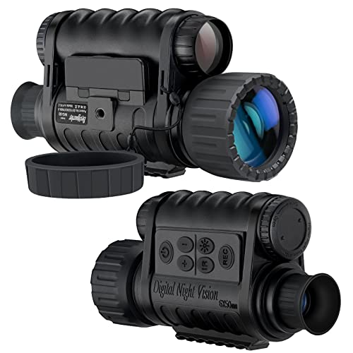 Monocular de visión nocturna, cámara de infrarrojos digital HD de 6 x 50 mm con LCD TFT de 1,5...