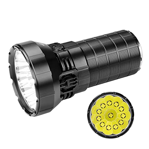 MS12 MINI Linternas LED Alta Potencia Recargable, 65000 lumenes, 1036 Metros, Super Potente, con 12...