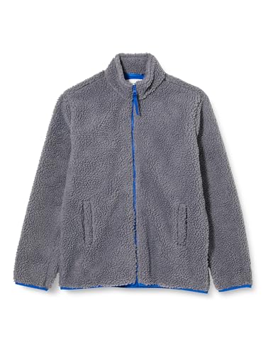 Amazon Essentials Chaqueta de Forro Polar con Cremallera Completa y Forro Sherpa Niño, Gris Oscuro,...