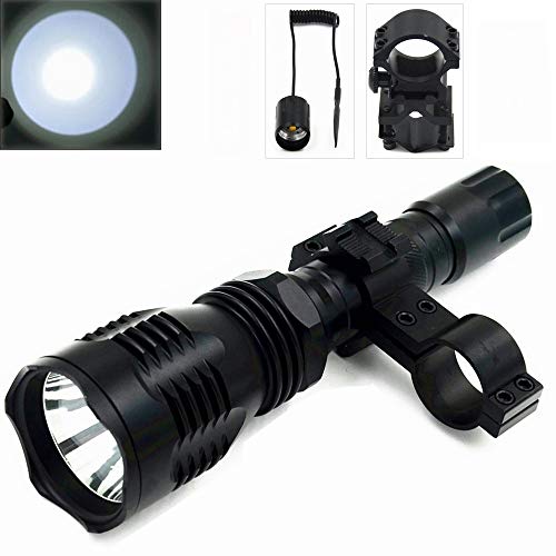 TUOFENG linterna portátil 1 modo linterna de luz de caza nocturna de 500 yardas de larga distancia...