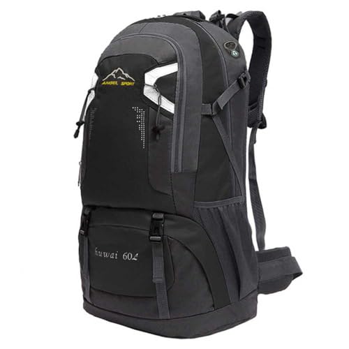 OcioDual Mochila 60 Litros Impermeable Negra de Senderismo Montaña Montañero Viaje Acampada...