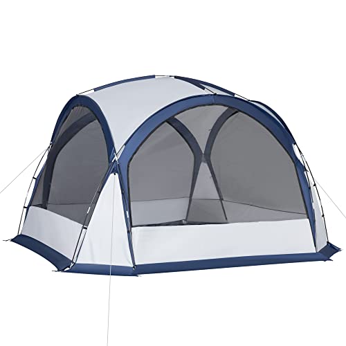 Outsunny Tienda de Campaña para 6-8 Personas Resistente al Viento Solar con 4 Mosquiteros Bolsa de...