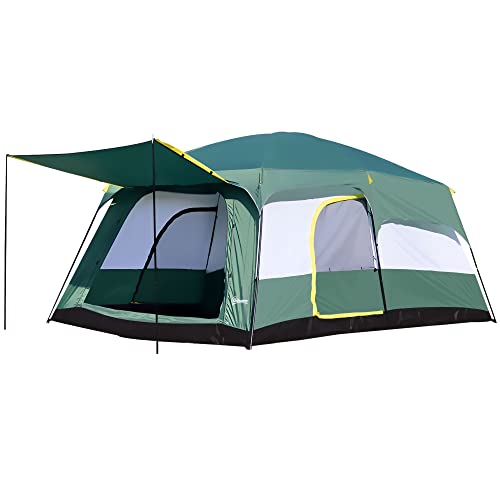 Outsunny Tienda de Campaña Familiar 4-8 Personas Carpa Grande Acampada Tipo Refugio e Impermeable...