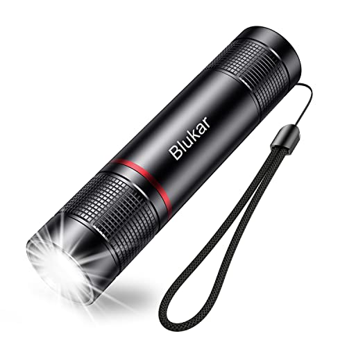 Blukar Linterna LED Recargable, 2000L Super Brillante Linternas Led con 4 Modos, Linterna Táctica...