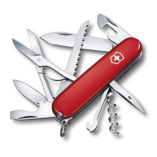 Victorinox Huntsman Navaja con 15 funciones, incluyendo tijeras, sierra para madera y sacacorchos, color rojo Victorinox Huntsman Navaja con 15 funciones, incluyendo tijeras, sierra para madera y sacacorchos, color rojo