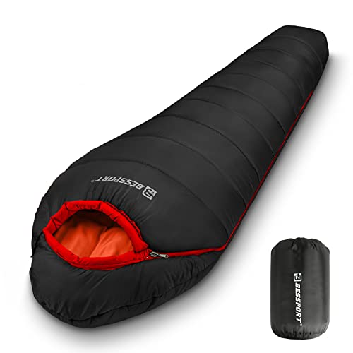 Bessport Saco de Dormir para Mamá Saco de Dormir para Mochilero de 3 Estaciones para Adultos -9℃...