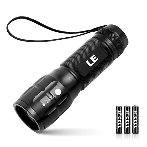 LE Linterna LED Alta Potencia L8000, Portátil Linterna Tactica con 3 Modos de Iluminación,...
