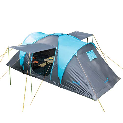 Skandika Hammerfest 4 Personas - Tienda de campaña Familiar - cúpula - Dos dormitorios-...