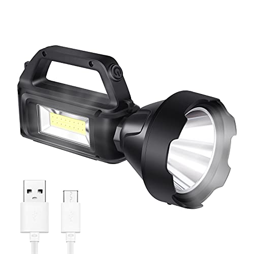 Linterna led recargable, 4 modos de luz, carga solar, IPX4 resistente al agua, apto para luces de...