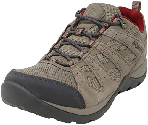 Columbia Redmond V2, Zapatillas de Senderismo Impermeables Mujer, Marrón, Rojo (Pebble, Beet), 39...