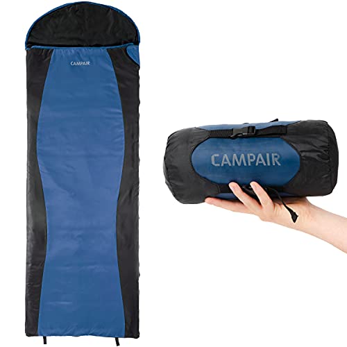 CampAir Saco de Dormir Ultra Ligero con Bolsa de Compresión, 220 x 75 x 75 cm, 210T Diamond-Ripstop...