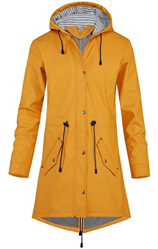SWAMPLAND Forrado Chubasqueros Mujer Impermeable Abrigo Invierno Impermeable Chaqueton con Capucha...