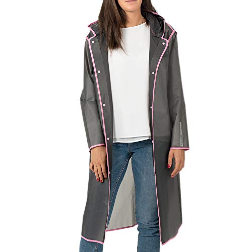 PERLETTI Chubasquero Hombre Mujer Ligero y Reutilizable - Impermeable Hombre y Mujer Resistente al...