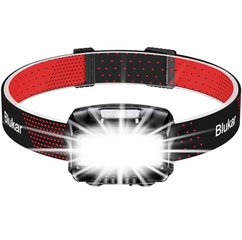 Blukar Linterna Frontal Recargable, 2000L Super Brillante Impermeable Linterna Cabeza LED Con Sensor...
