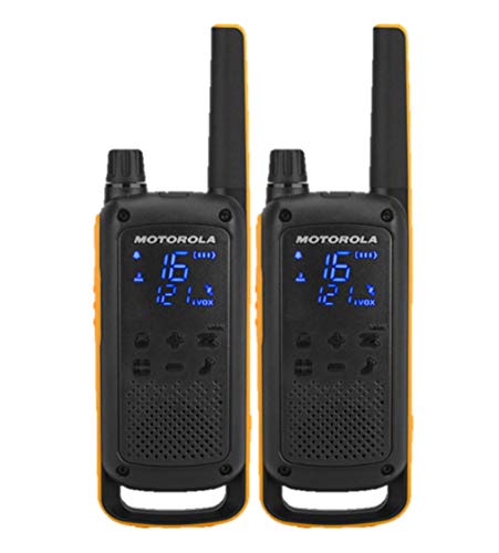 Motorola Talkabout T82 Extrem - Walki-Talkis, Alcance hasta 10 Km, Pantalla Oculta, Linterna LED,...