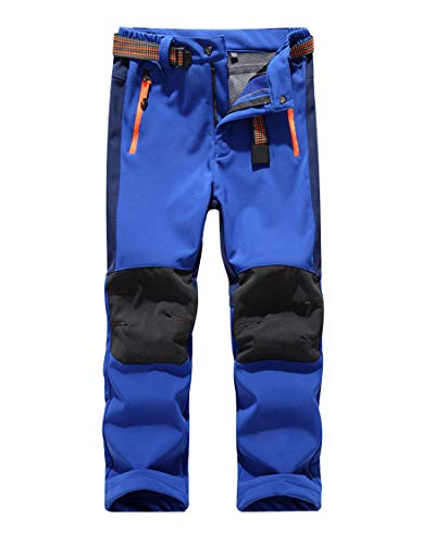 CAMLAKEE Pantalones Senderismo Niño Niña, Pantalon Softshell Impermeable Transpirable Pantalones...