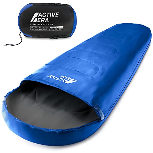 Active Era Saco de Dormir Profesional Momia 200 cm x 80 cm 300gr - Saco de Dormir con Relleno de...