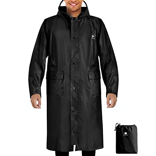 Anyoo Unisex Rain Coat Senderismo Impermeable Empaquetado Impermeable Largo