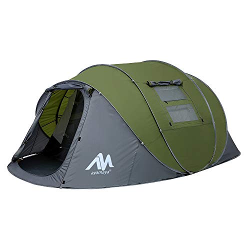 Tienda de campaña para 4 – 6 Personas/Hombre, para Acampar instantáneamente [5 Ventanas]...