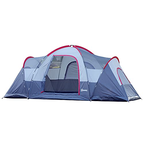 Outsunny Tienda de Campaña para 5-6 Personas Impermeable 3000mm+ Prueba de UV Tienda Acampada con...