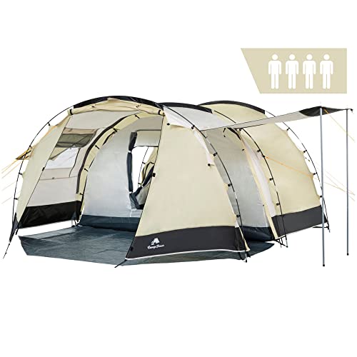 CampFeuer Tienda de Campaña Familiar Super+ I 4 Personas I Columna de Agua 3.000 mm I Impermeable I...