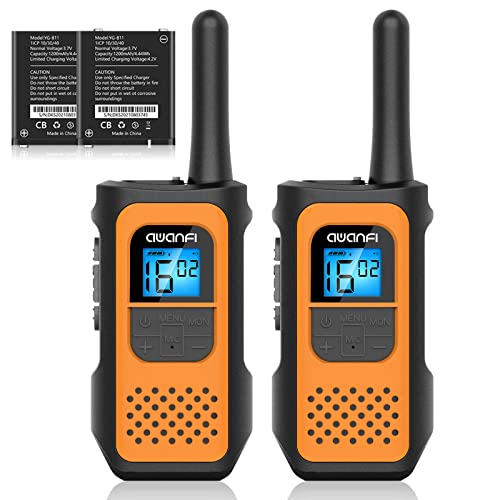 AWANFI Walkie Talkie Recargable con 1200mAh Batería Li-Ion, Walkie Talkie para Niños Adultos,...