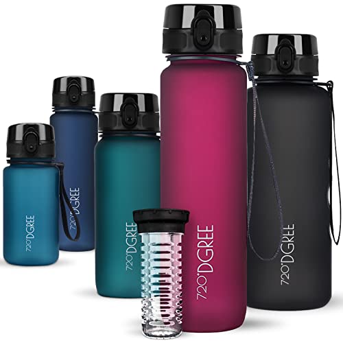 720°DGREE Botella de agua uberBottle – 1 litro, 1l, 1000ml | Novedosa botella deportiva | Sin BPA...