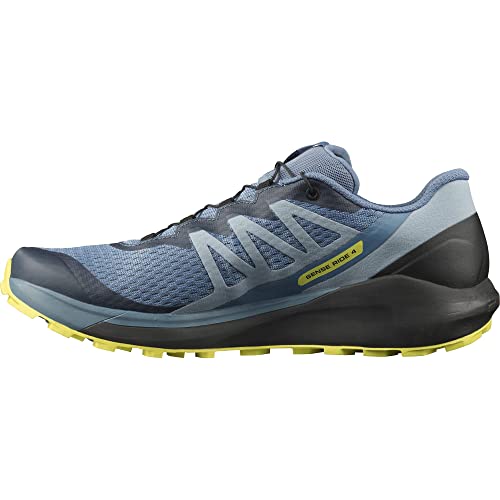 SALOMON Sense Ride, Zapatillas de trail running Hombre, Sense Ride 4 Copen Blue Black Evening...