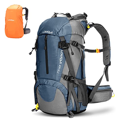 Lixada Mochila de Senderismo 50L/60L con Cubierta Impermeable Mochila de Marcha Trekking Camping...