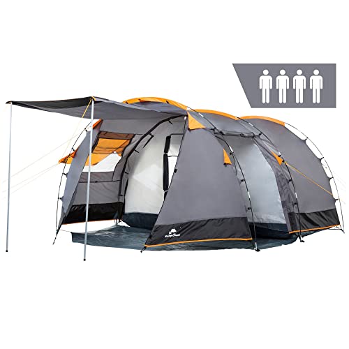 CampFeuer Tienda de Campaña Familiar Super+ I 4 Personas I Columna de Agua 3.000 mm I Impermeable I...