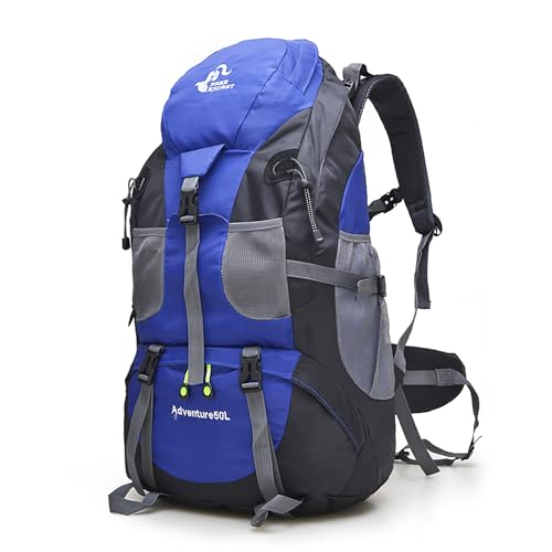 50L Mochila de senderismo ligera y resistente al agua, mochila de deporte al aire libre, bolsa de...